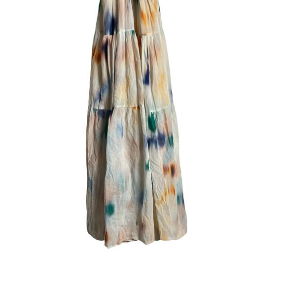 Joie Marcy Cream Tie Dye Printed Keyhole Sleeveless Halter Midi Dress Size XS - Picture 14 of 15